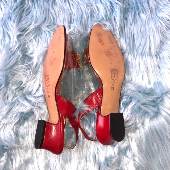 Vintage red and clear shoes - Picture 3 of 5